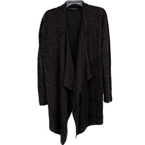 Barefoot Dreams Bamboo Chic Lite Cardigan Sweater Size L/XL Drape front gray